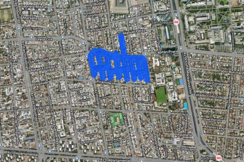 Sector afectado por el corte de luz.