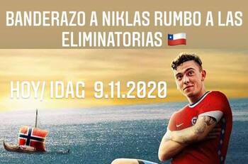 Como una estrella: Chilenos en Noruega realizan banderazo para despedir a Niklas Castro
