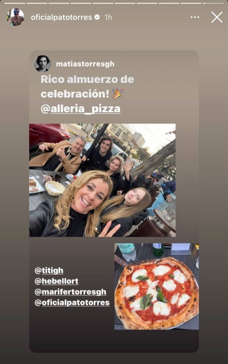 Pato Torres y Titi García-Huidobro celebrando el cumpleaños del joven. Foto: Instagram.