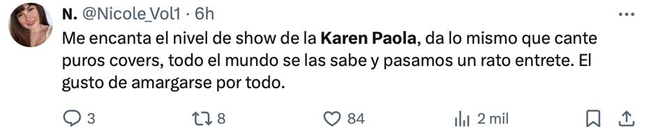 La artista fue amada y odiada en Las Condes.