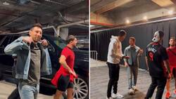 VIDEO | Invitados de lujo: Lionel Messi, Luis Suárez, Jordi Alba y Sergio Busquets llegaron a ver a Miami Heat
