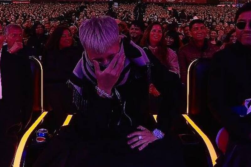 El artista urbano disfrutó de la rutina de Edo Caroe en Viña 2025.