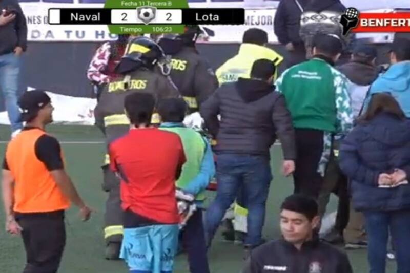 Captura de pantalla del duelo entre Naval y Lota Schwager que transmitió BenferTV.