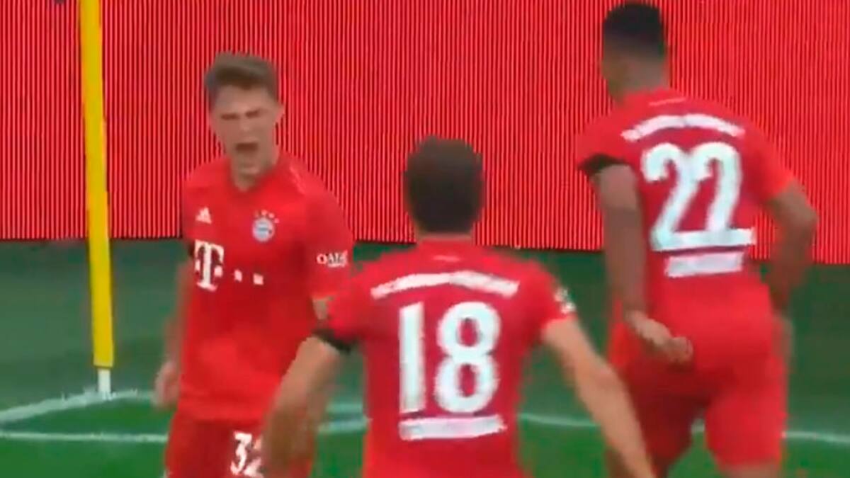 ¡Golazo! Joshua Kimmich abrió la cuenta para el Bayern Munich con un globito