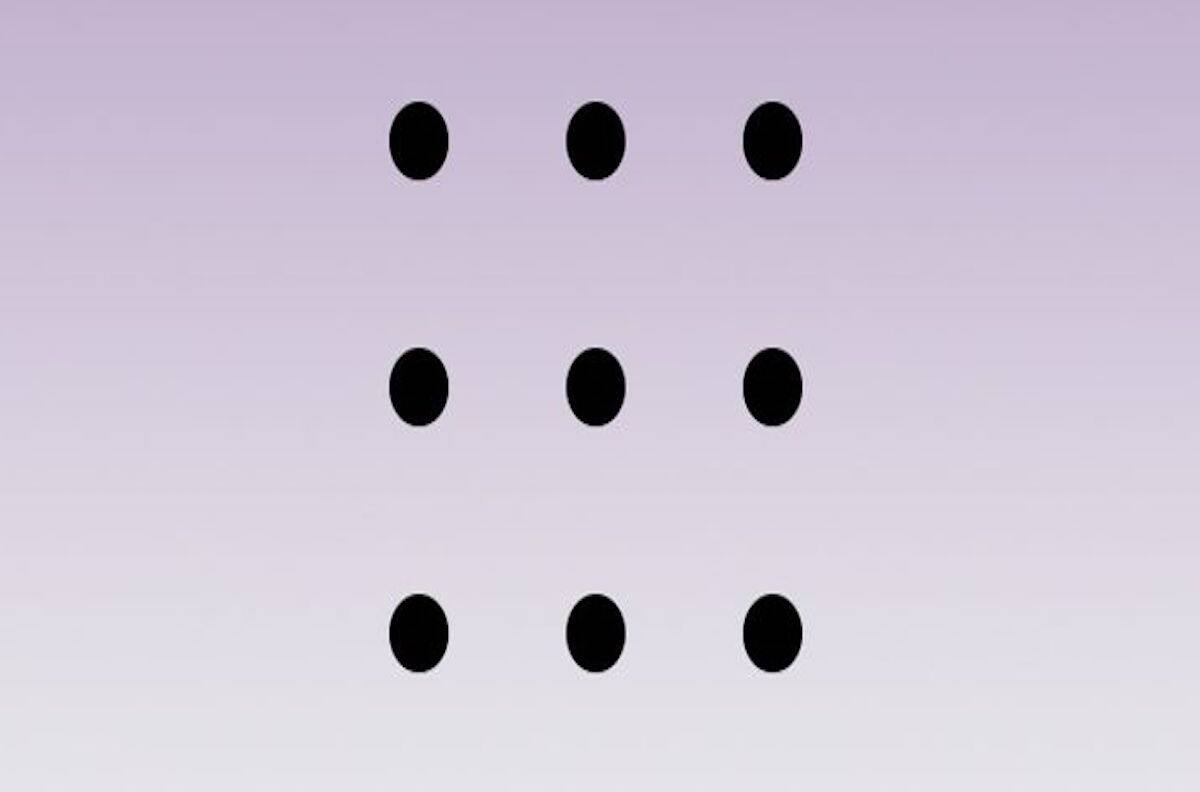 Reto Viral: ¿Puedes unir los 9 puntos con solo una línea y sin repetir los movimientos?
