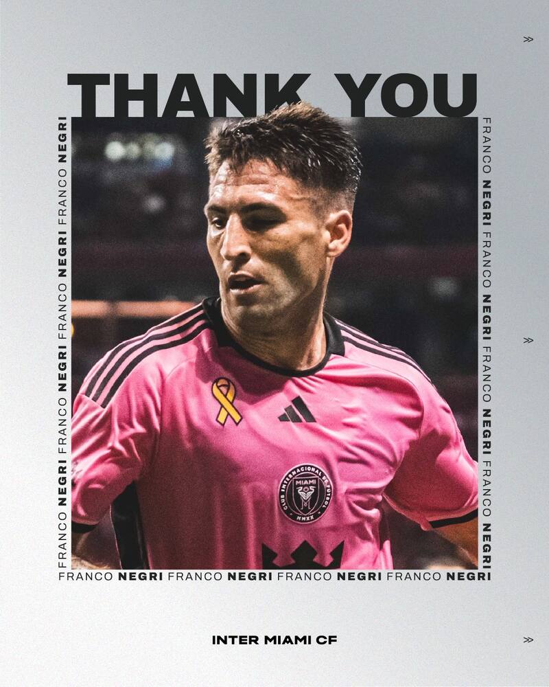 Franco Negri fue despedido en el Inter Miami.