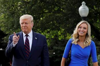Covid-19: Portavoz de la Casa Blanca dio positivo y Trump pasea en cuarentena
