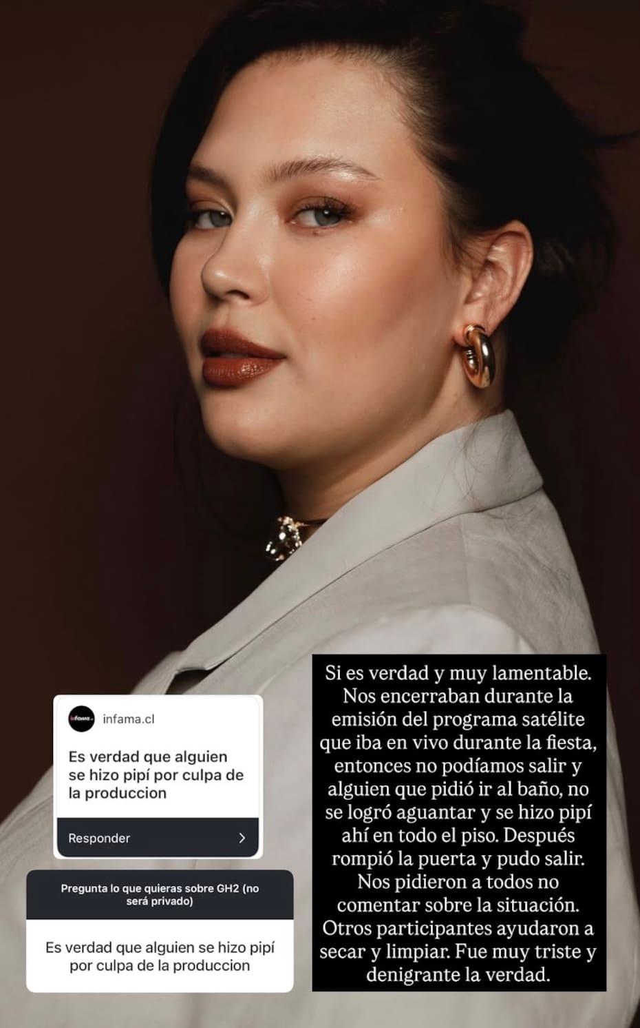 La modelo se refirió a denigrante momento en Gran Hermano.