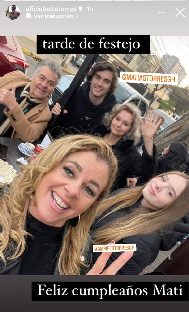 Pato Torres y Titi García-Huidobro en el cumpleaños de su hijo. Foto: Instagram.