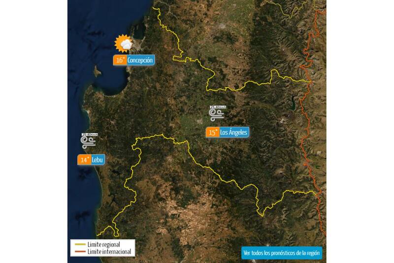 Así estará el tiempo en otras comunas de la Región del Biobío.
Créditos: DMC.