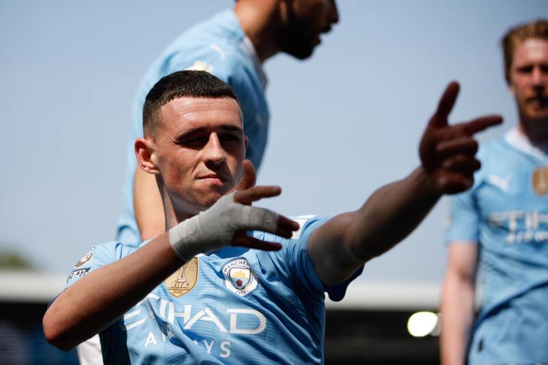 en la goleada del Manchester City por Premier League. EFE