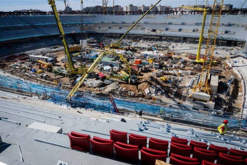 Los obreros de la remodelación del Camp Nou protagonizaron feroz pelea.