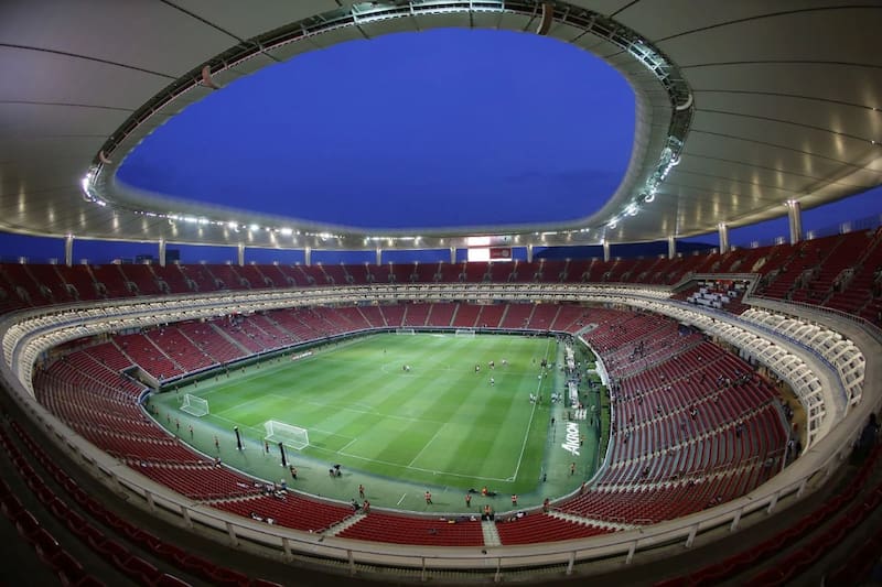 El Estadio Guadalajara, en Jalisco, donde se jugarán cuatro partidos de la Copa. Foto: EFE.