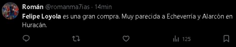 Los elogios de los hinchas de Independiente a Felipe Loyola tras el partido ante River.