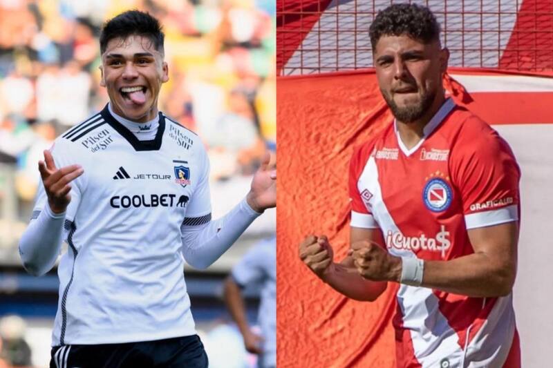 La nueva prioridad de Colo Colo en el mercado de fichajes es la incorporación de un centrodelantero. Foto: Colo Colo Oficial y Argentinos Juniors.