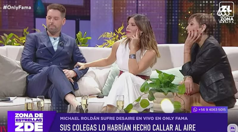 Aseguran que Michael Roldán lo pasó mal en la última emisión de "Only Fama". Créditos: Pantallazo Zona Latina
