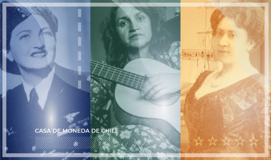 En la votación, Duhalde superó a la artista, cantante y compositora Violeta Parra, y a Eloísa Díaz, primera estudiante de medicina y primera mujer médica en Chile. Foto: Casa de Moneda.