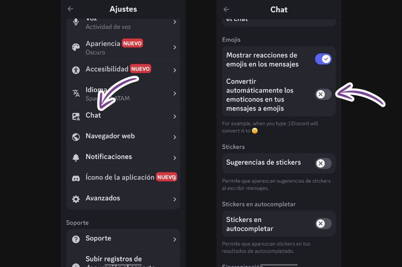 Deberás desactivar esta opción.