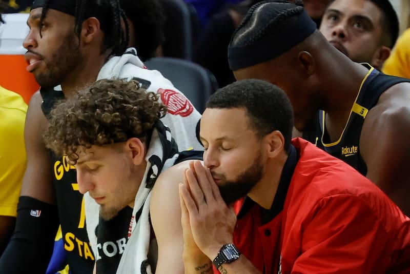 La ausencia de la figura de los Warriors pesó en el cuarto partido de la serie ante los Timberwolves. (Foto: EFE)