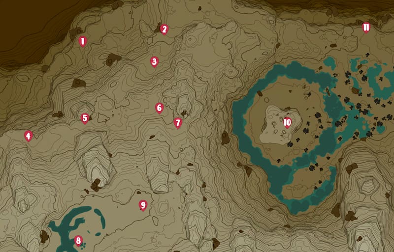 Ubicaciones Octorok.