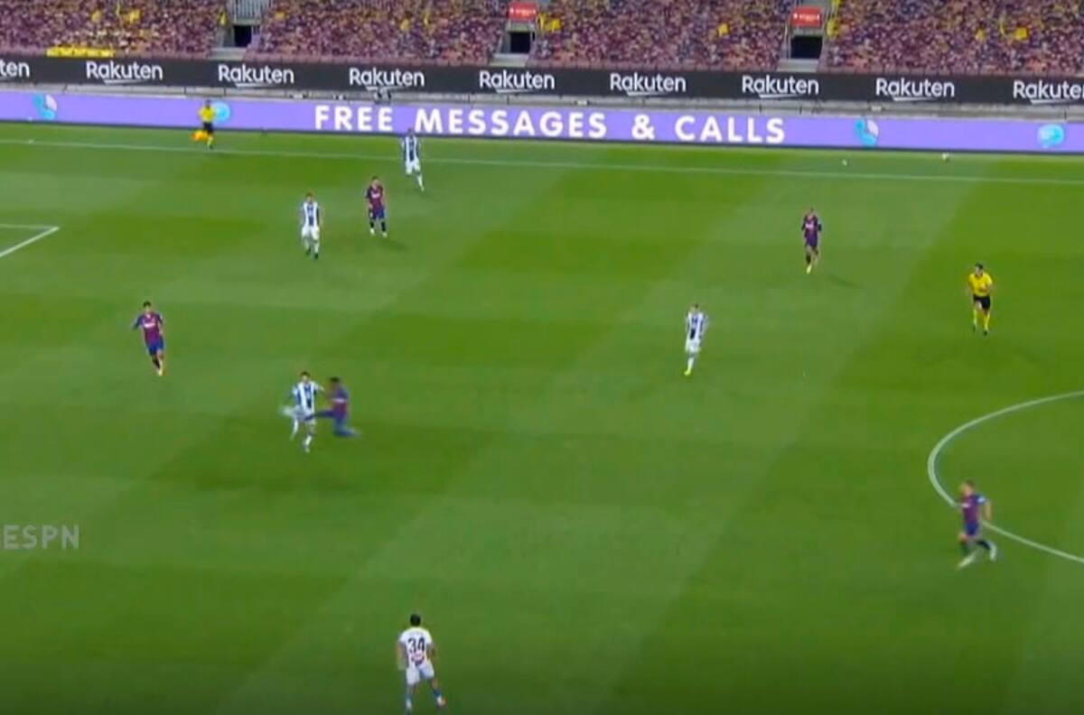 ¡Duró tres minutos! Ansu Fati fue expulsado en el inicio del segundo tiempo