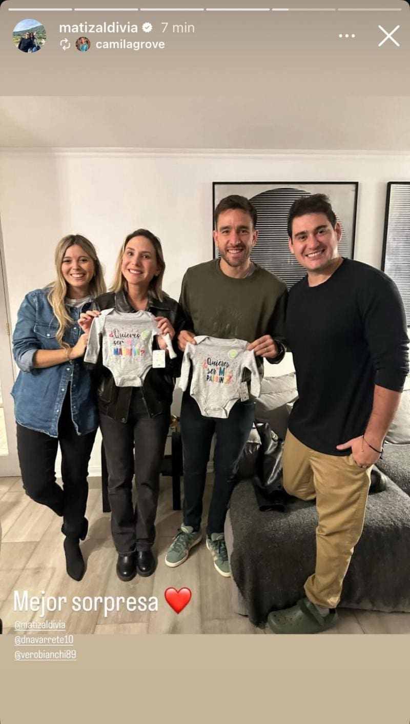 Matías Zaldivia y su publicación junto a Vero Bianchi.