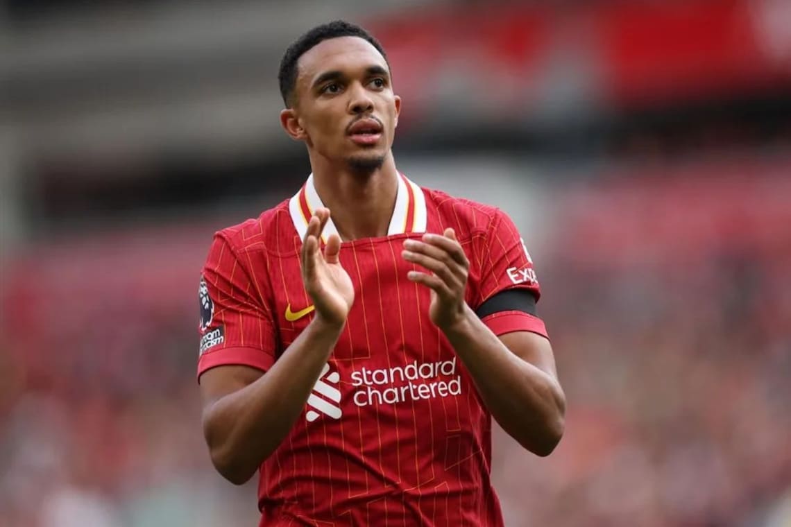 El inglés Trent Alexander-Arnold es una figura a nivel mundial. Campeón de todo con el Liverpool, hoy milita en el Real Madrid. Foto: EFE.