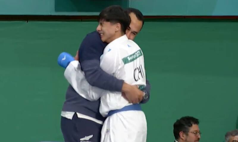 Enrique Villalón tras lograr el oro para el Team Chile.
