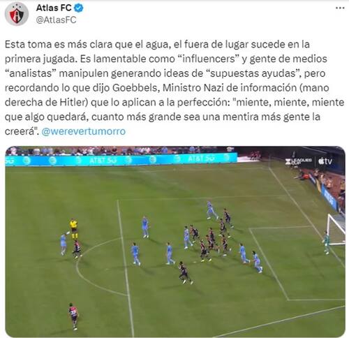 La insólita respuesta del Atlas a Werevertomorro en Twitter