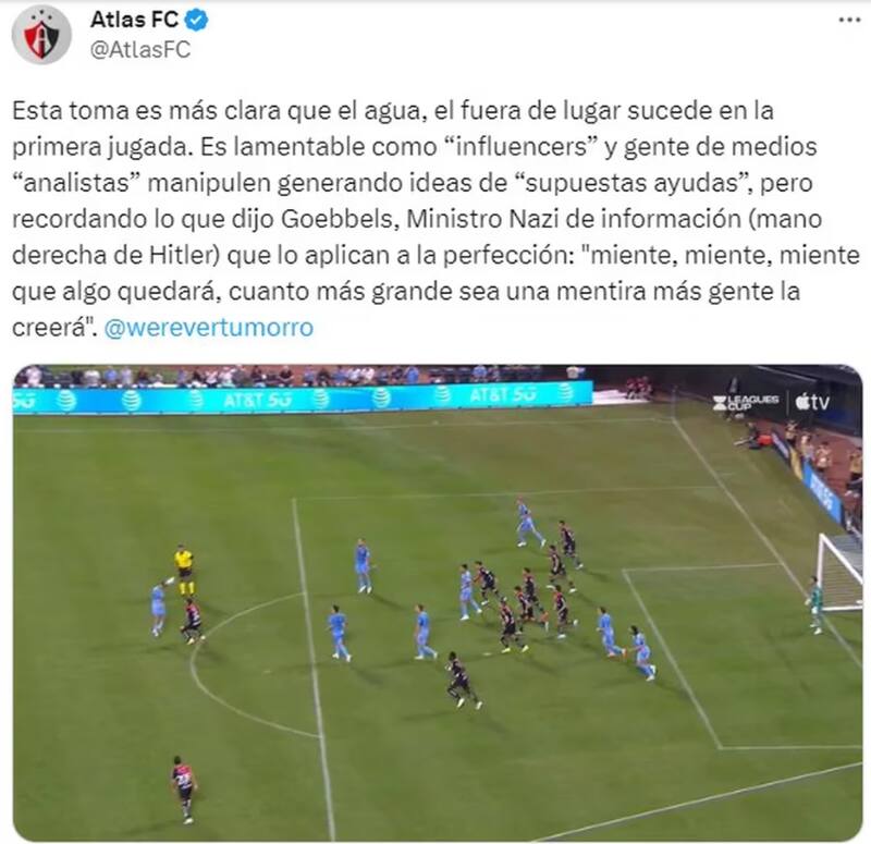 La insólita respuesta del Atlas a Werevertomorro en Twitter