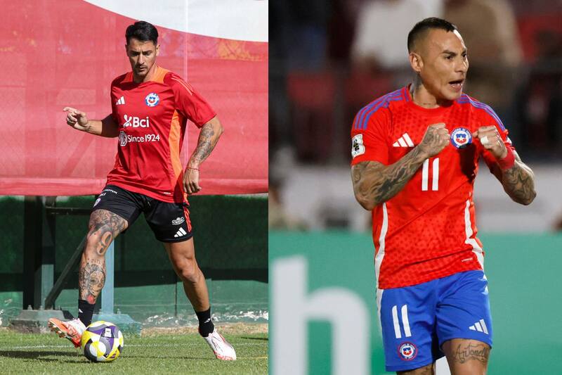 Dos centrodelanteros para la Selección Chilena. Fotos: Agencia Aton.