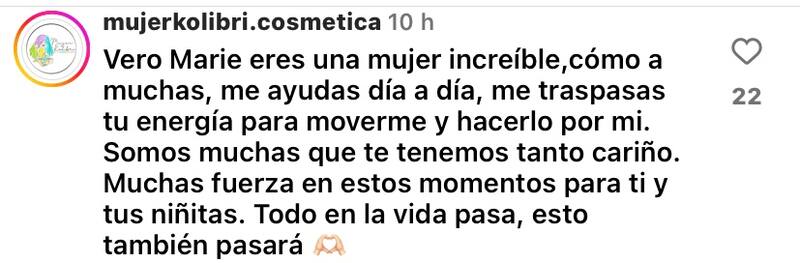 La bailarina se llena de apoyo.