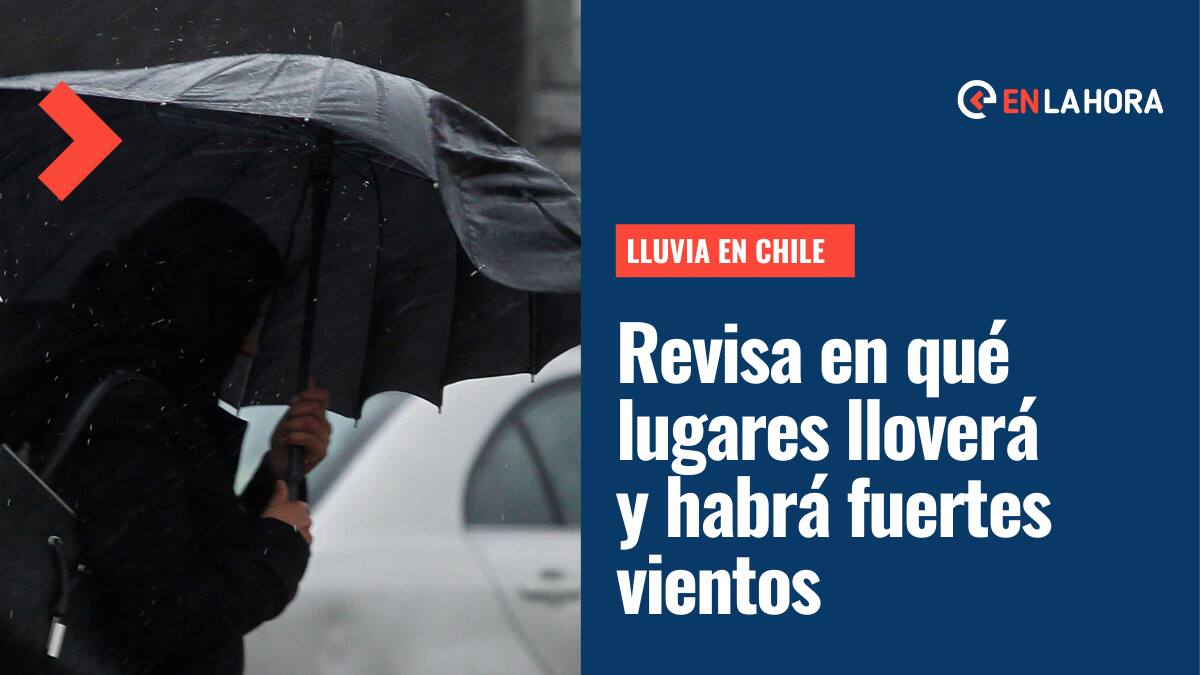 ¿Lloverá hoy? | Revisa dónde caerán precipitaciones este domingo 19 de junio en Chile