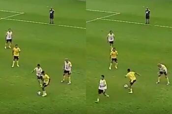 El genial túnel de Jadon Sancho que dejó en ridículo a su compañero