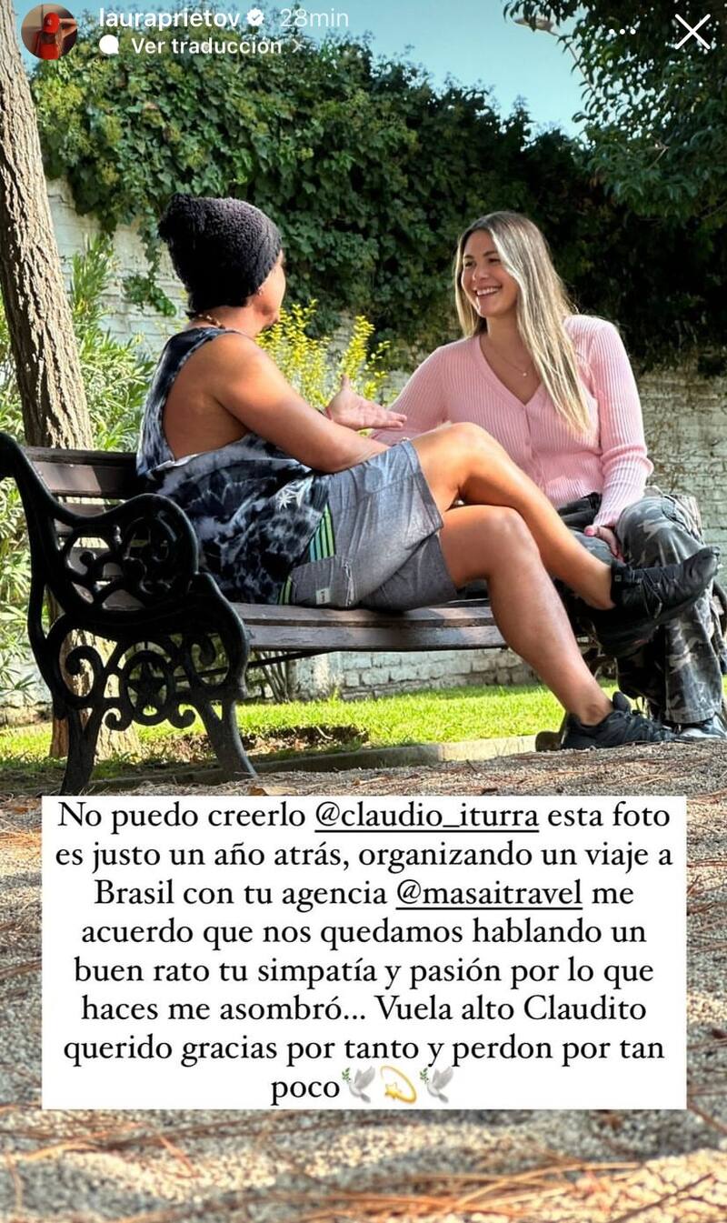 Laura Prieto dedicó un emotivo mensaje por el fallecimiento de Claudio Iturra.