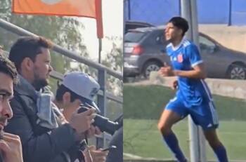 VIDEO | Con su padre en las tribunas: hijo de histórico de la U debutó en el equipo proyección