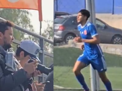 VIDEO | Con su padre en las tribunas: hijo de histórico de la U debutó en el equipo proyección