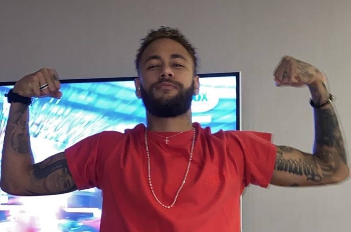 Neymar celebró de forma eufórica el triunfo de Flamengo en final de Copa Libertadores