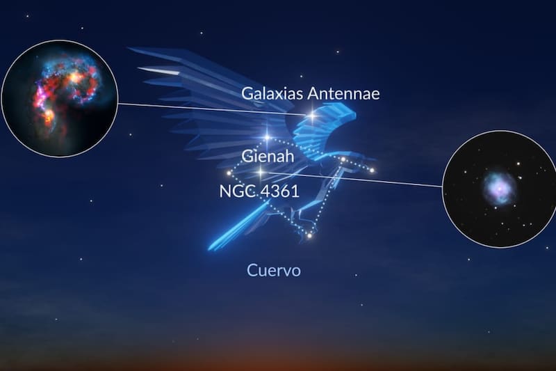 Su estrella más brillante es Gienah.