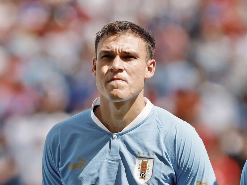 Manuel Ugarte fue parte del plantel de Uruguay en el Mundial de Qatar 2022.