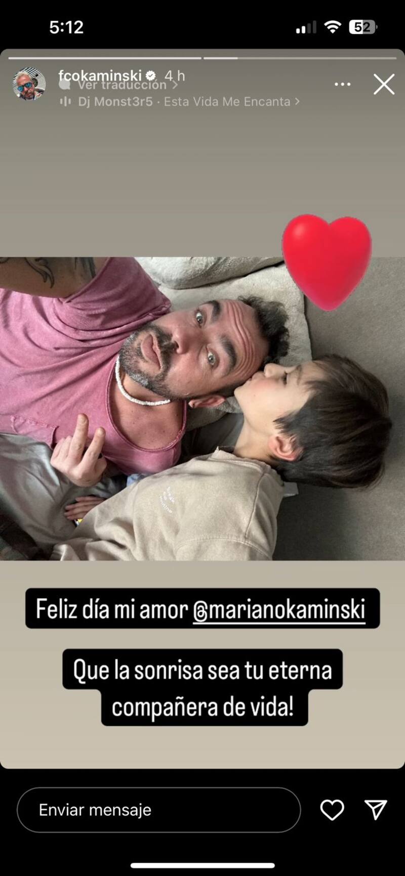 Francisco Kaminski celebró el Día del Niño.