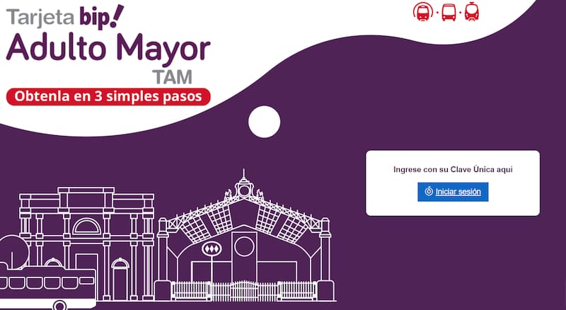Así puedes obtener la Tarjeta Bip! Adulto Mayor. Créditos: TAM