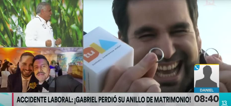 Gabriel Alegría buscó su anillo de compromiso después de perderlo en una plaza en Macul.