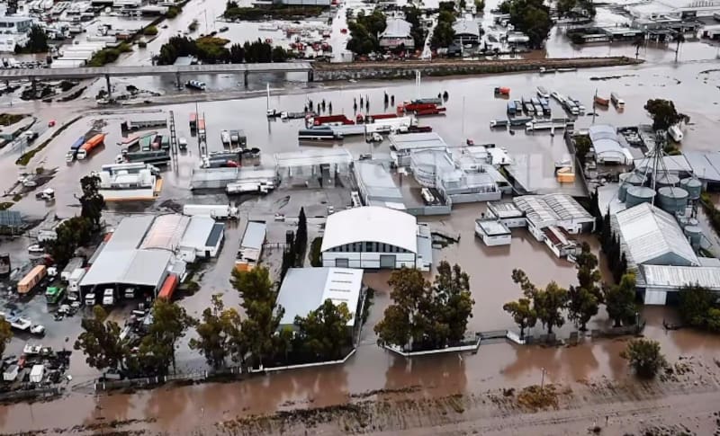 La localidad quedó totalmente bajo el agua.