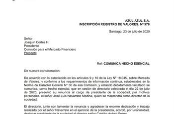 Confirmado: José Luis Navarrete deja la presidencia de Azul Azul