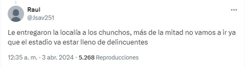 Hinchas critican medida de la dirigencia.