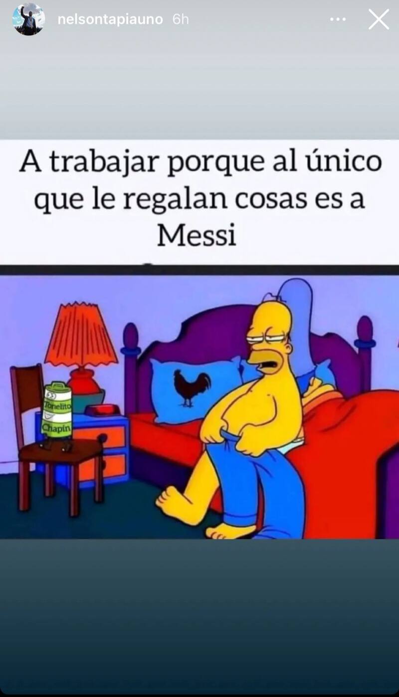 Publicación de Nelson Tapia en Instagram