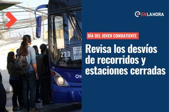 Día del Joven Combatiente: Metro mantiene 2 estaciones cerradas y continúan desvíos de Buses Red