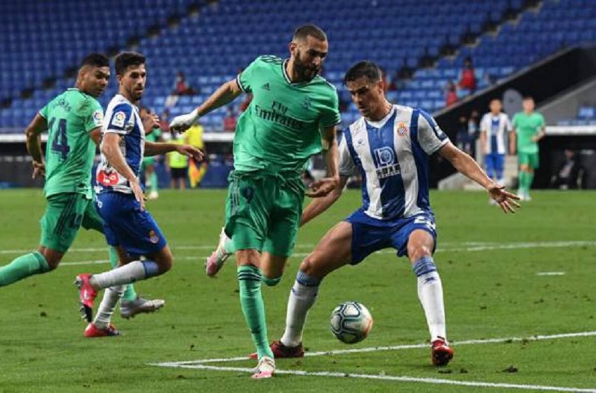 Real Madrid venció por la mínima al Espanyol y es líder de La Liga Española