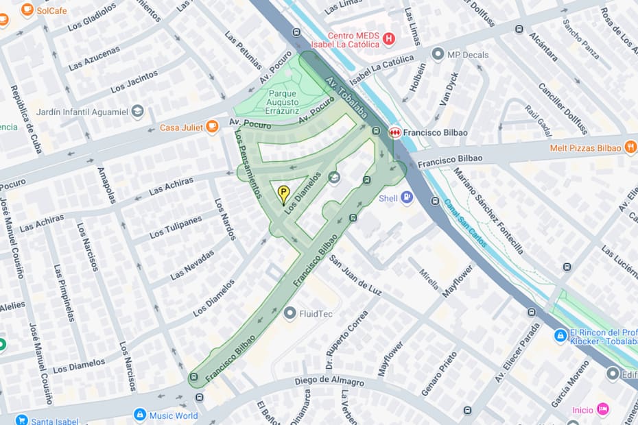 Sector afectado por el corte de agua.